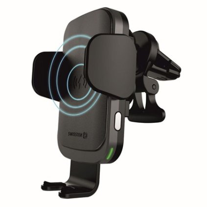 Držiak na mobil s funkciou bezdrôtového nabíjania Swissten W2-AV5 čierny