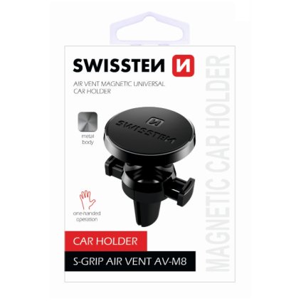 Držiak do auta na ventilačnú mriežku Swissten S-Grip M8 čierny