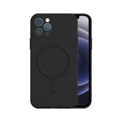 Zadný silikónový kryt na iPhone 13 Pro Max s MagSafe, čierny