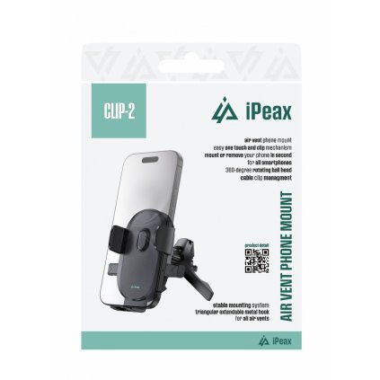 Držiak do auta iPeax Clip-2 čierny