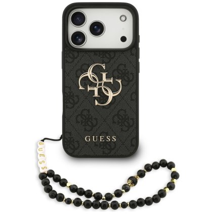 Guess Hardcase 4G Classic Logo s popruhom iPhone 17 Pro cierna