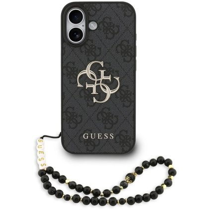 Guess Hardcase 4G Classic Logo s popruhom iPhone 17 čierna