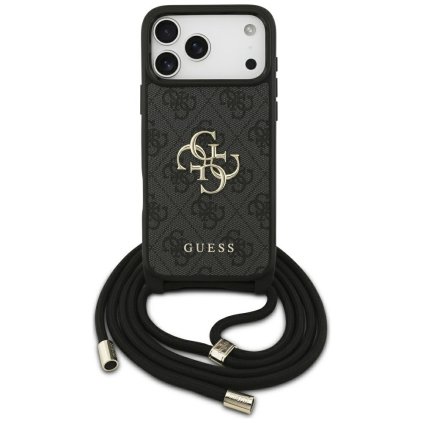Guess Puzdro 4G CBDY Big Logo s popruhom iPhone 17 Pro Max čierna