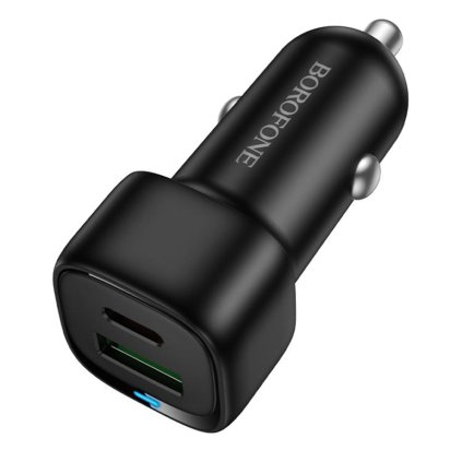 Borofone autonabíjačka BZ34B Type C USB A PD20W QC3.0 38W čierna