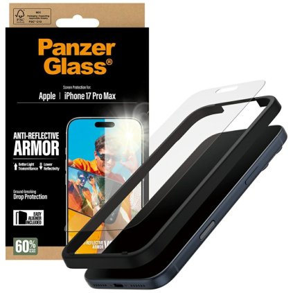 PanzerGlass Anti-Reflective Armor ochranné sklo iPhone 17 Pro Max matné priehľadné