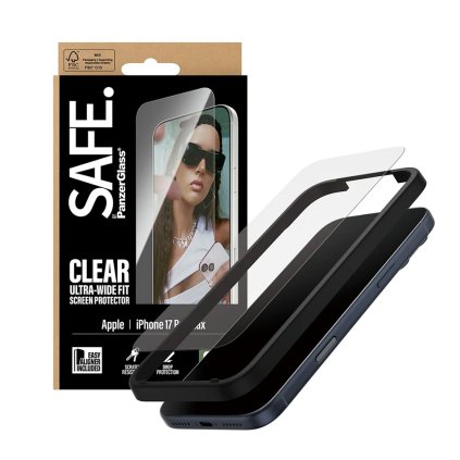 PanzerGlass SAFE Ultra-Wide Fit ochranné sklo s EasyAligner iPhone 17 Pro Max číre