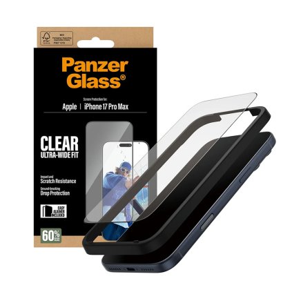 PanzerGlass Ultra-Wide Fit ochranné sklo s EasyAlignerom iPhone 17 Pro Max čierne