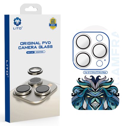 Lito Titanium AR sklo na kameru iPhone 17 Pro iPhone 17 Pro Max strieborná
