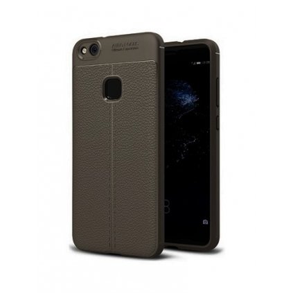 Zadný silikónový kryt na Huawei P10 Lite Leather sivý