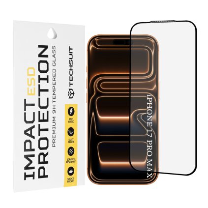 Techsuit ESD sklo iPhone 17 Pro Max čierne