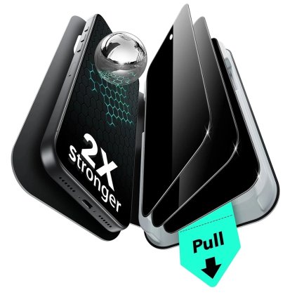 ESR Privacy tvrdené sklo UltraFit (3 kusy) iPhone 17 Pro Max čierna