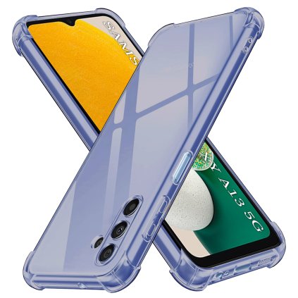 Techsuit Shockproof priehľadné silikónové puzdro Samsung Galaxy A13 5G A04S dymovo čierne