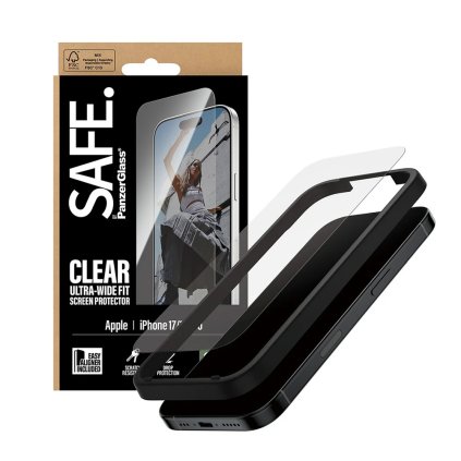 PanzerGlass® SAFE Ultra-Wide Fit ochranné sklo s EasyAlignerom iPhone 17 iPhone 16 Pro číre