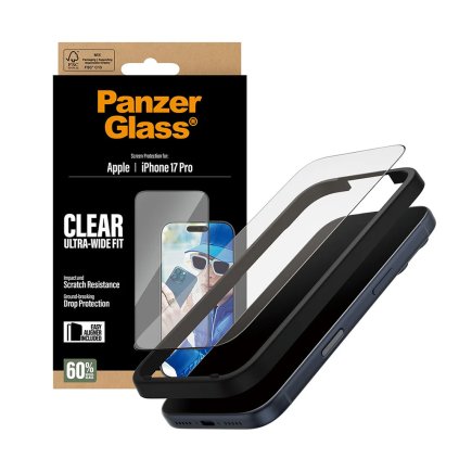 PanzerGlass Ultra-Wide Fit ochranné sklo s EasyAlignerom iPhone 17 Pro čierne