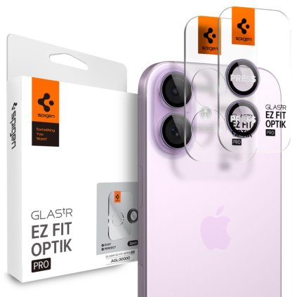 Spigen Optik.tR EZ Fit Pro sklo na kameru (2 ks) iPhone 17/16 Plus/16 fialová