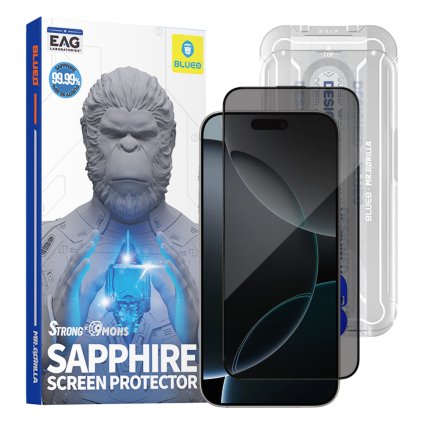 Blueo Premium Sapphire sklo 9H Privacy pre iPhone 16 Pro 17 17 Pro
