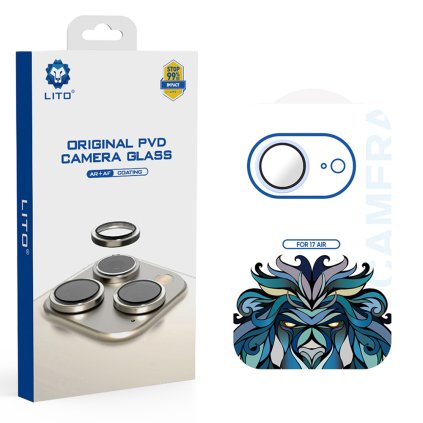Lito Titanium AR sklo na kameru iPhone 17 Air svetlomodrá