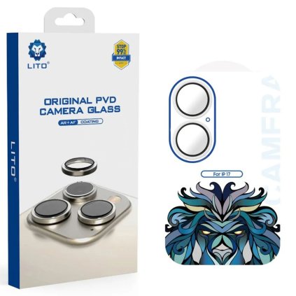 Lito Titanium AR sklo na fotoaparát iPhone 17 strieborné