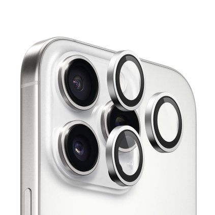 Blueo 99 antireflexné sklo na objektív iPhone 15 Pro 16 Pro strieborný titan