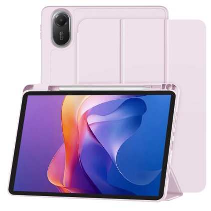 Techsuit Flex Trifold s držiakom na stylus pre Xiaomi Redmi Pad 2 ružový