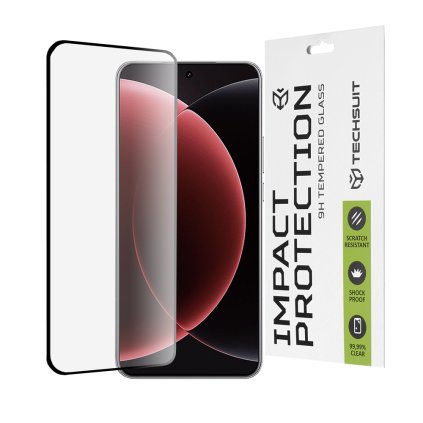 Techsuit 111D celoplošné 3D sklo s lepením pre Xiaomi 15 Ultra čierne