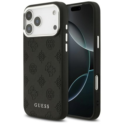 Guess Peony Hot Stamp Script MagSafe pre iPhone 17 Pro Max cierne puzdro