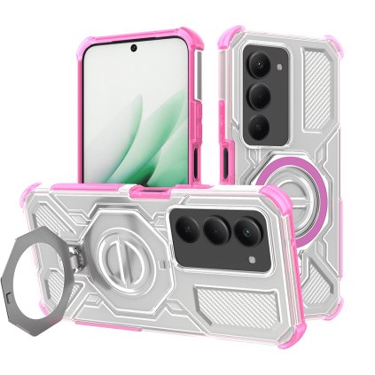 Techsuit Carbon Shield PRO puzdro pre Xiaomi Redmi 15 4G 5G ružové priehľadné