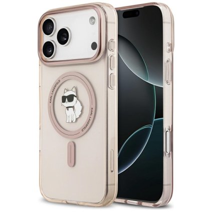 Karl Lagerfeld IML Choupette MagSafe iPhone 17 Pro Max ružové puzdro