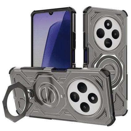 Techsuit Carbon Shield PRO puzdro pre Xiaomi Redmi 14C Poco C75 Dymová čierna