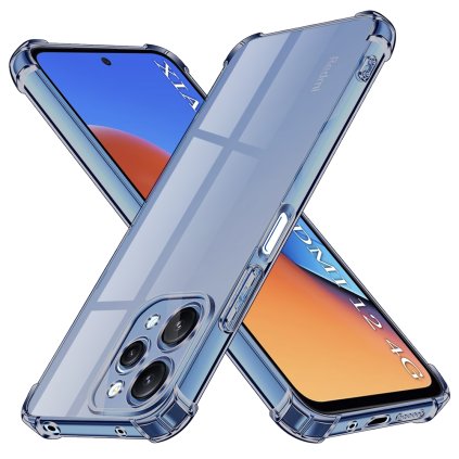 Techsuit Shockproof priehľadné silikónové puzdro Xiaomi Redmi 12 4G 12 5G dymovo čierne