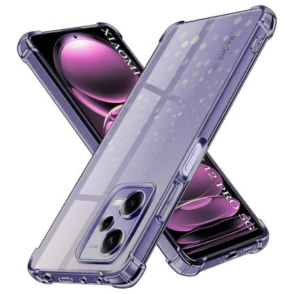 Techsuit Shockproof priehľadné silikónové puzdro Xiaomi Redmi Note 12 Pro 5G dymovo čierne