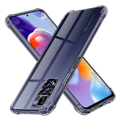 Techsuit Shockproof priehľadné silikónové puzdro Xiaomi Redmi Note 11 Pro+ 5G dymovo čierne