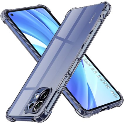 Techsuit Ochranné priehľadné silikónové puzdro Xiaomi Mi 11 Lite Dymovo čierna