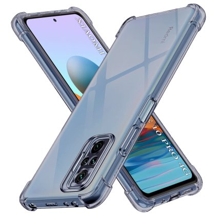Techsuit Shockproof priehľadné silikónové puzdro Xiaomi Redmi Note 10 Pro Max dymovo čierne