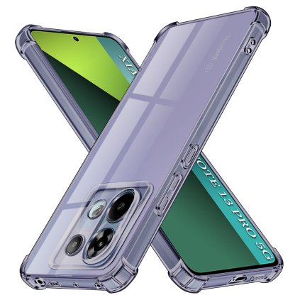 Techsuit nárazuvzdorné priehľadné silikónové puzdro Xiaomi Redmi Note 13 Pro 5G Poco X6 dymovo čierne