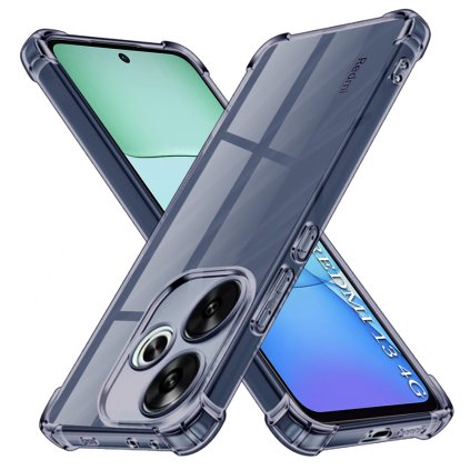 Techsuit nárazuvzdorné priehľadné silikónové puzdro Xiaomi Redmi 13 Poco M6 4G dymová čierna
