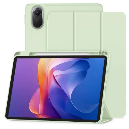 Puzdro Techsuit Flex Trifold s držiakom na ceruzku Xiaomi Redmi Pad 2 Matcha zelená