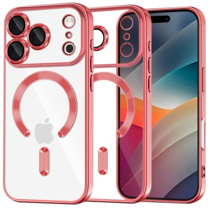 Techsuit Luxury Crystal MagSafe pre iPhone 17 Pro Max červené puzdro