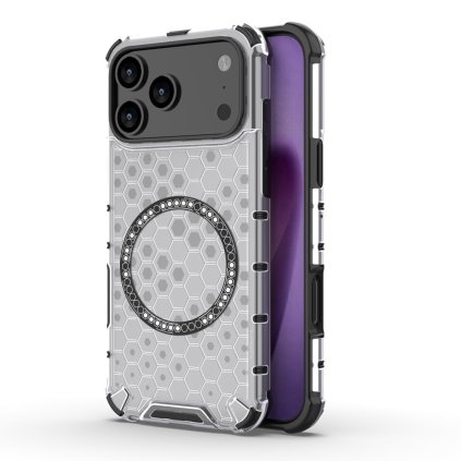 Techsuit HoneyComb Shield MagSafe pre iPhone 17 Pro Max biely
