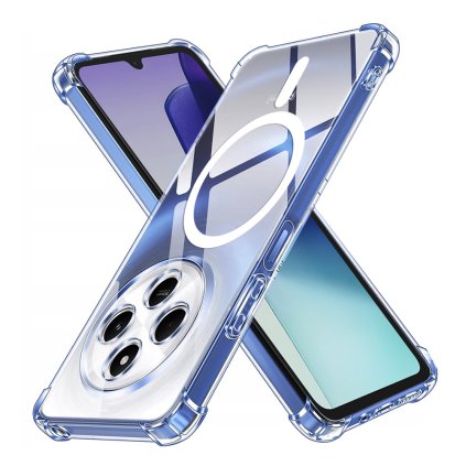 Techsuit Shockproof priehľadné silikónové puzdro MagSafe pre Xiaomi Redmi 14C Poco C75 priehľadné