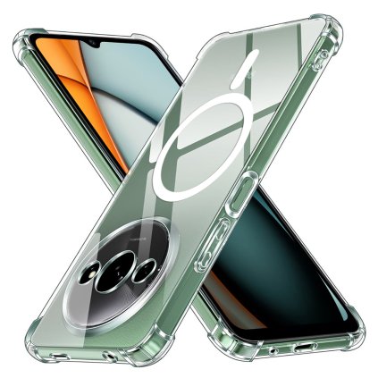 Techsuit Shockproof priehľadné silikónové MagSafe puzdro pre Xiaomi Redmi A3 A3x priehľadné
