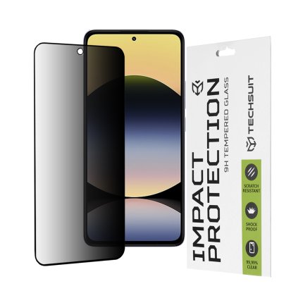 Ochranné sklo Techsuit 111D Privacy Full Glue pre Xiaomi Redmi Note 14 4G čierne