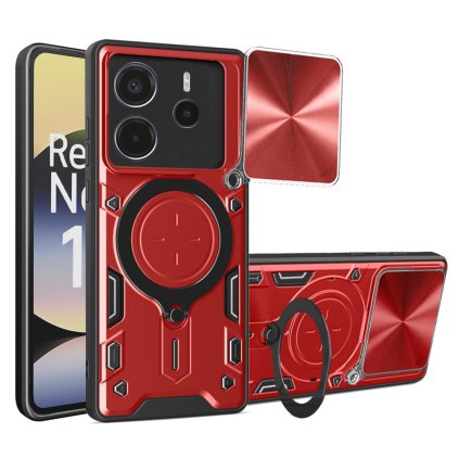 Techsuit CamGuard Pro pre Xiaomi Redmi Note 14 4G Standard červená