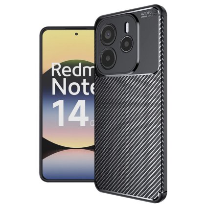 Puzdro Techsuit CarbonFiber pre Xiaomi Redmi Note 14 5G čierne