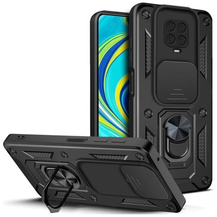 Techsuit CamShield Series puzdro pre Xiaomi Redmi Note 9S 9 Pro 9 Pro Max čierne