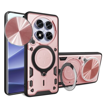 Techsuit CamGuard Pro pre Xiaomi Redmi Note 14 Pro 5G Poco X7 ruzovozlate puzdro