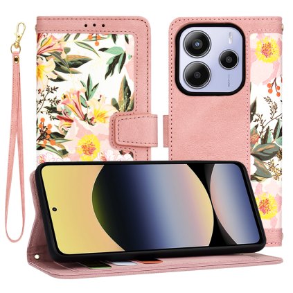 Puzdro Techsuit FlipCraft pre Xiaomi Redmi Note 14 5G ružové