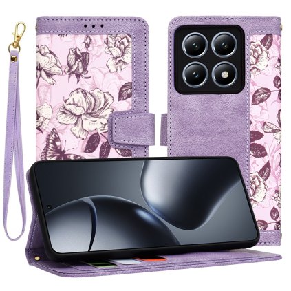 Puzdro Techsuit FlipCraft pre Xiaomi 14T Pro tajomná fialová