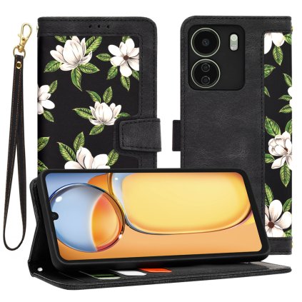 Techsuit FlipCraft puzdro Xiaomi Redmi 13C Poco C65 FlowersDawn