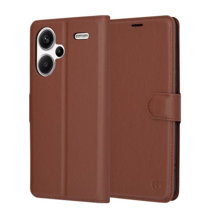 Techsuit Kožené puzdro Xiaomi Redmi Note 13 Pro+ 5G Hnedé
